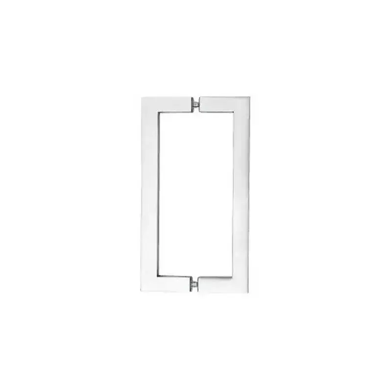 CRL SQ12X12PS Polished Stainless 12" Glass Mounted Square Tube Style Back-to-Back Pull Handle