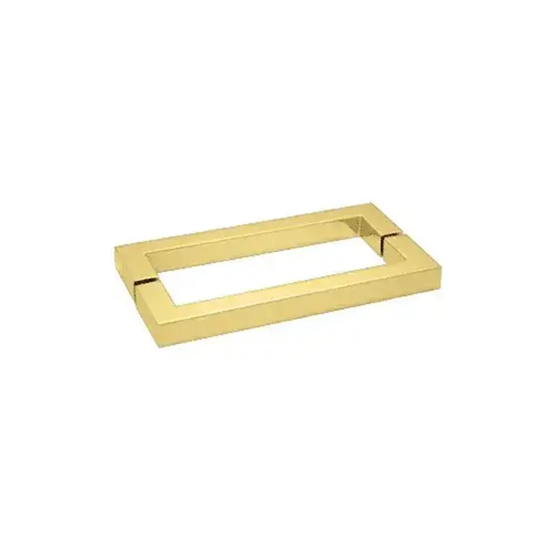 CRL SQ18X18BR Polished Brass "SQ" Style 18" Back-to-Back Towel Bar