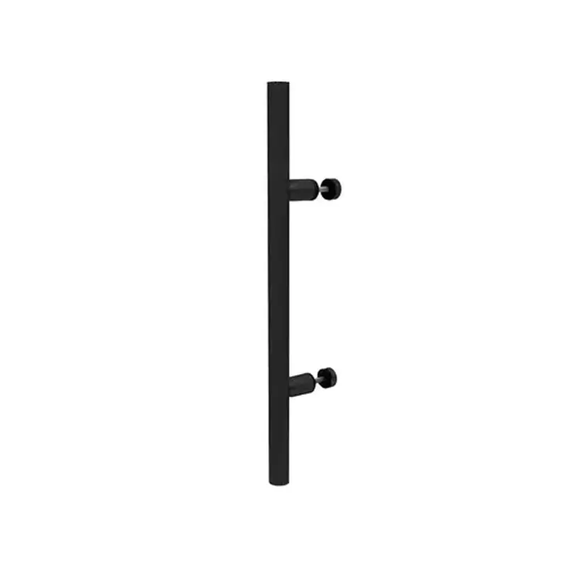 FHC 24LHSMB Single Sided Ladder Pull with Caps 1-1/4" Diameter 24" Overall 12" CTC - Matte Black