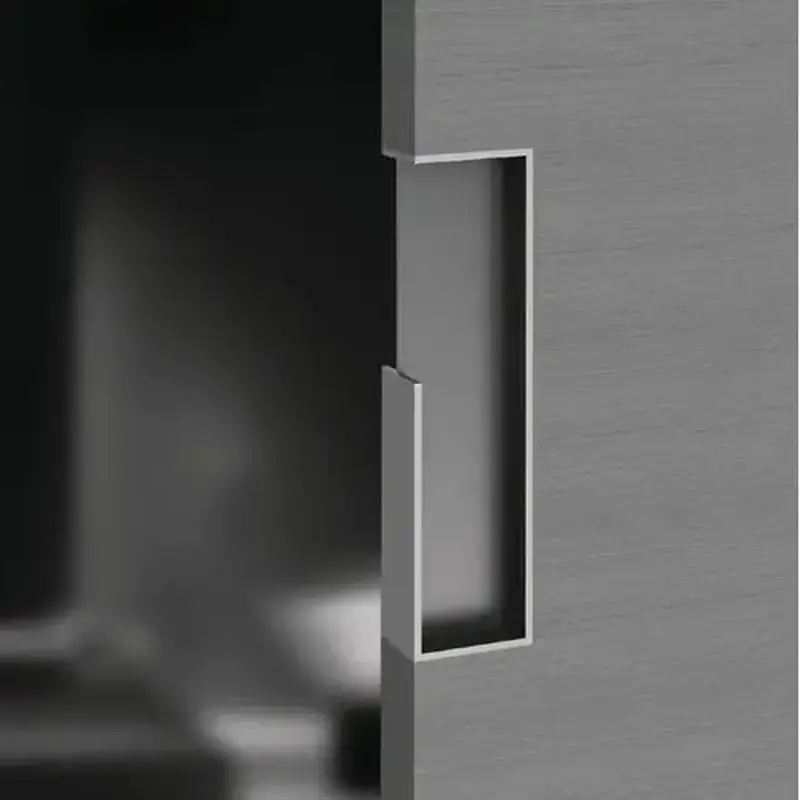 Hafele 903.13.410 Flush Pull Handle for Sliding Wood Doors, Contemporary Matt; 45 mm (1 3/4") thickness; 100 mm (3 15/16")