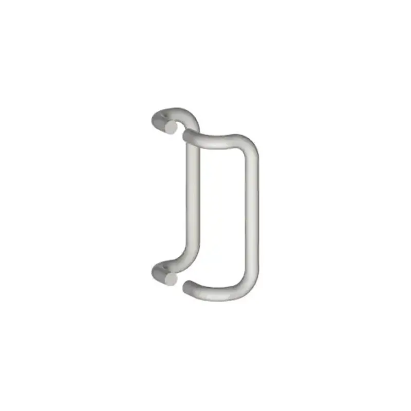 Hager 019295 21E 3/4" Round 6" Center to Center 90 Degree Offset Back to Back Push and Pull Set, Aluminum Finish Satin Anodized