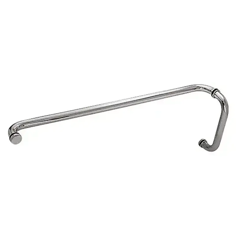 CRL CM10X28BS Brushed Stainless 10" x 28" Back-to-Back Straight Combination Push and Pull Handle Set