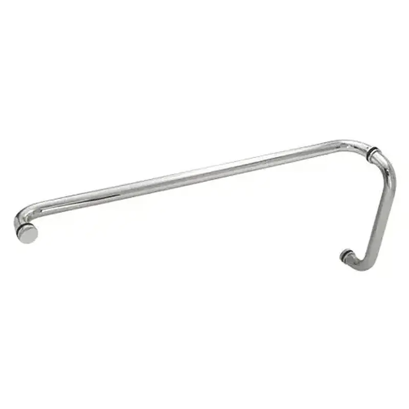 CRL CM12X28SA Satin Anodized 12" x 28" Back-to-Back Straight Combination Push and Pull Handle Set