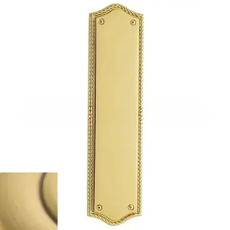 Baldwin 2285060 Push Plate 2-3/4" x 10-7/8" Bristol Satin Brass with Brown Finish
