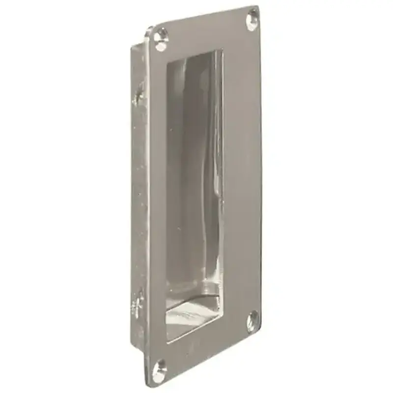 Hafele 910.37.062 Flush Pull, for Sliding Doors, 95 mm Recess Suitable for sliding and folding timber doors, Matt nickel Nickel plated, matt