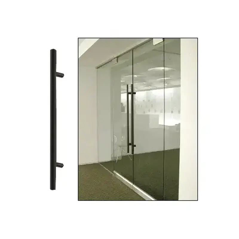 CRL 42LPSMBL Matte Black 42" Extra Length Ladder Style Single-Sided Pull Handle