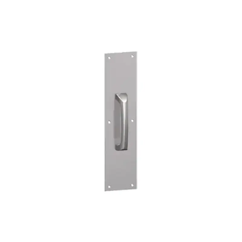 Hager 191214 A35N 3" x 12" Plate with 5N Pull Satin Chrome Finish