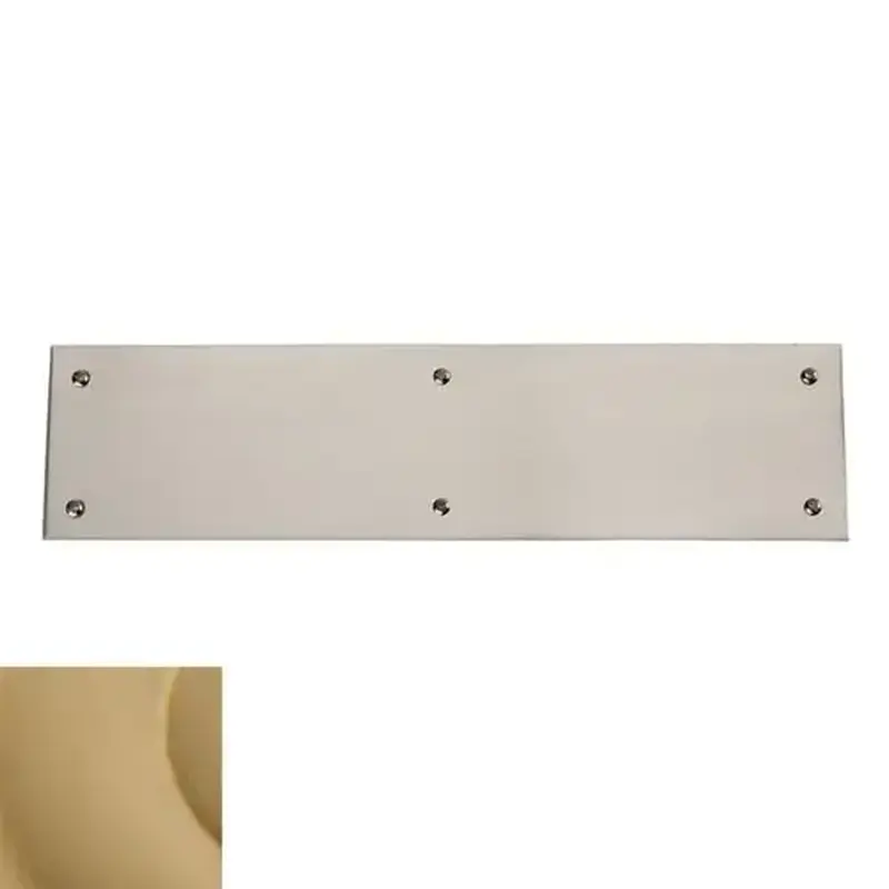 Baldwin 2121033 Push Plate 3" x 12" Beveled Edge Vintage Brass Finish