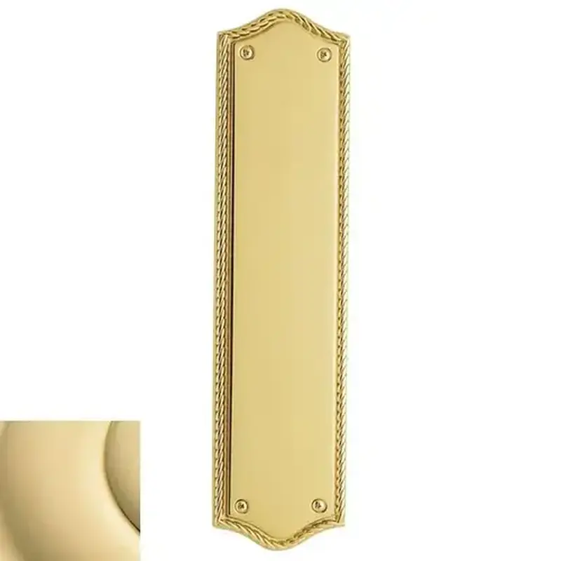 Baldwin 2285031 Push Plate 2-3/4" x 10-7/8" Bristol Unlacquered Brass Finish