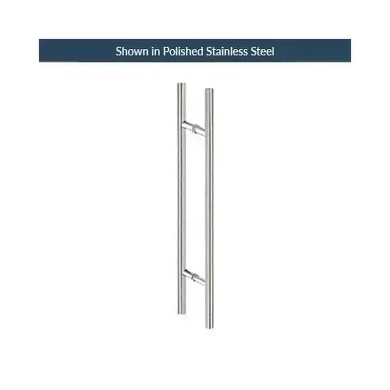 Brixwell HL-60BTB-BS 60 Inches Center To Center "H" Style Back To Back Mount Tubular Pull Brushed Stainless Steel