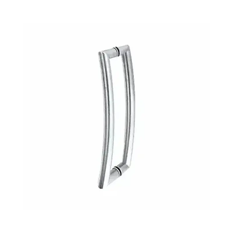 CRL RC12X12PS Polished Stainless Glass Mounted Curved Tubular Back-to-Back Pull Handle - 12" (305 mm)
