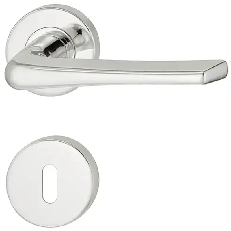 Hafele 903.91.791 Door handle set, Stainless steel, Startec, model LDH 2197 Rose, CB set, polished, for door thickness: 38 42 mm polished