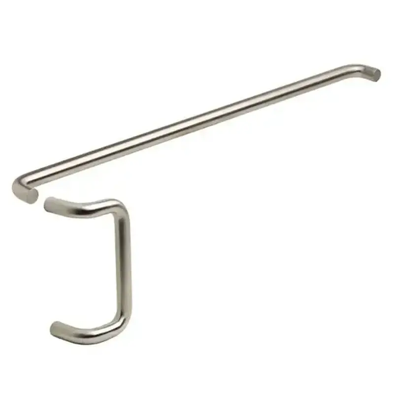 Ives Commercial 9190HD33226D 33" Push Bar and 12" Offset Pull Combo, 1" Round and 2-1/2" Projection Satin Chrome Finish