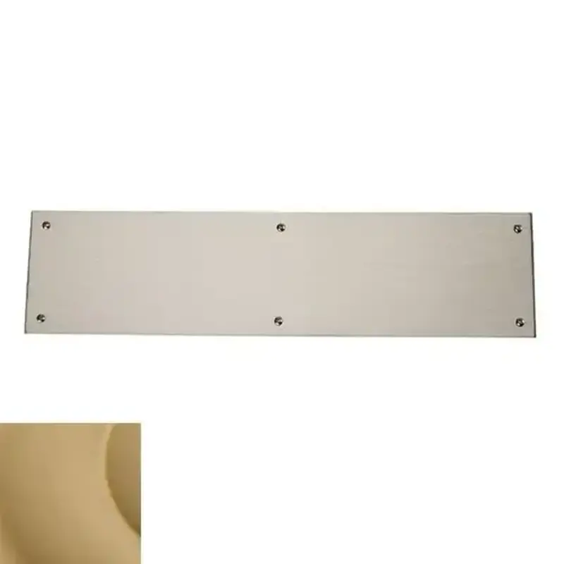 Baldwin 2124033 Push Plate 4" x 16" Beveled Edge Vintage Brass Finish
