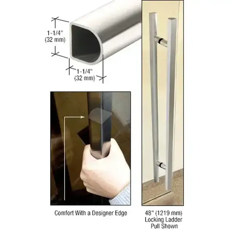 CRL D24LPPS Polished Stainless 24" Designer Series "D" Shape Ladder Pull