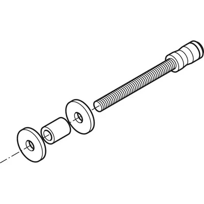 Hafele 909.00.301 Mounting Set for Wood Door Stainless Steel 24-44 mm