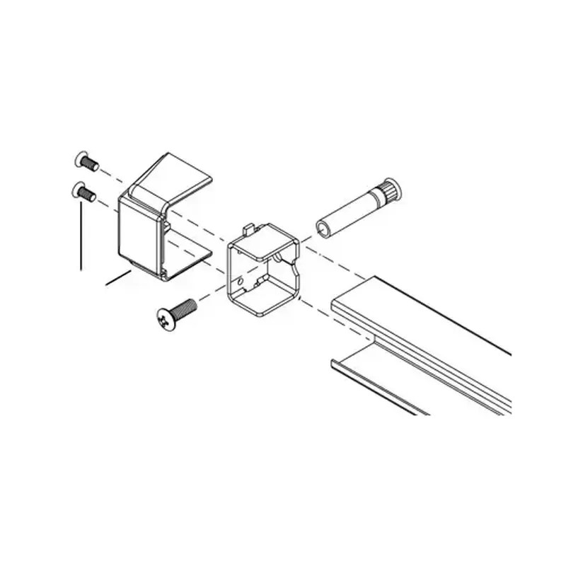 Falcon 650343 19 Series Channel End Cap, with Screws