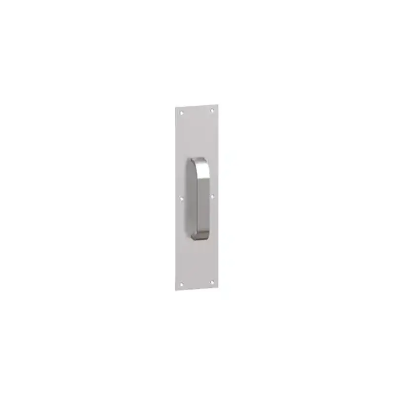 Hager 113780 101G 4" x 16" Push Plate by 1G Pull and Plate Aluminum Finish