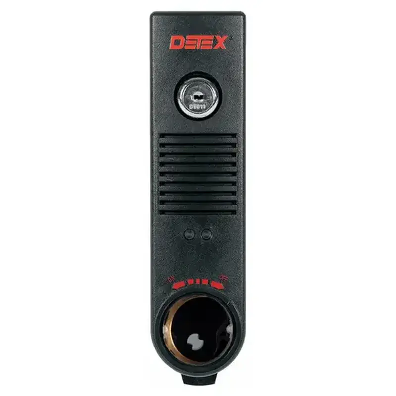 DETEX EAX-500 BLACK Exit Alarm, Surface Mount, Battery Powered, Black