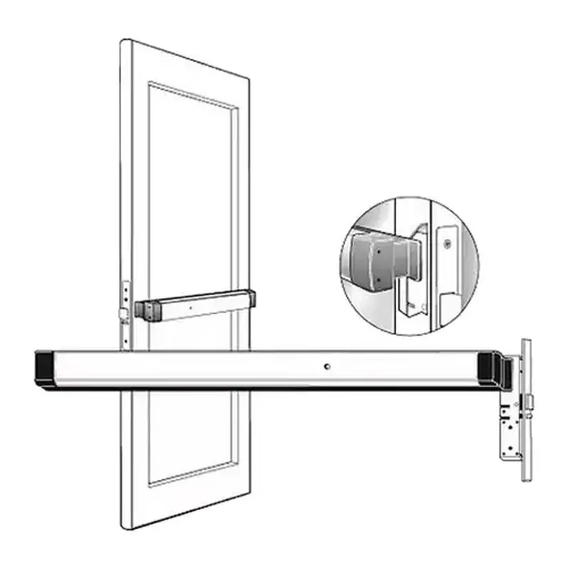 FHC 8410R36AL Adams Rite Mortised Exit Device RHR 36" - Satin Anodized