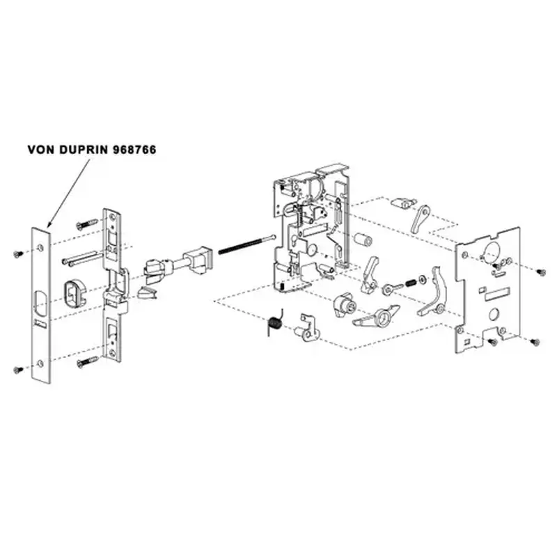 Von Duprin 968766 US32D Scalp Plate for 7500, Satin Stainless Steel Finish