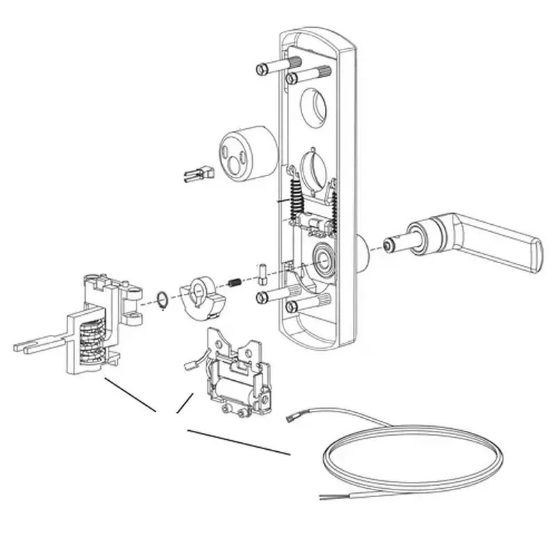 Von Duprin 050673-00 E996 Mortise Conversion Kit Satin Aluminum Clear
