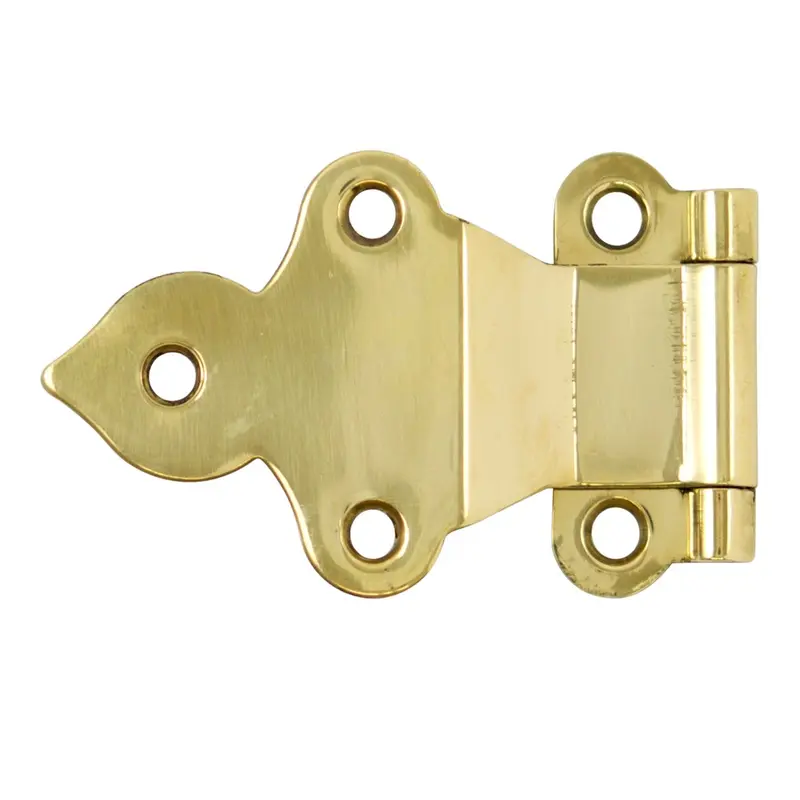 Solid Brass Surface Mount Hinge, 3/8" OffsetPolished Brass