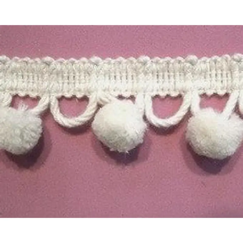 Ball Fringe 1-3/8" - A01 White