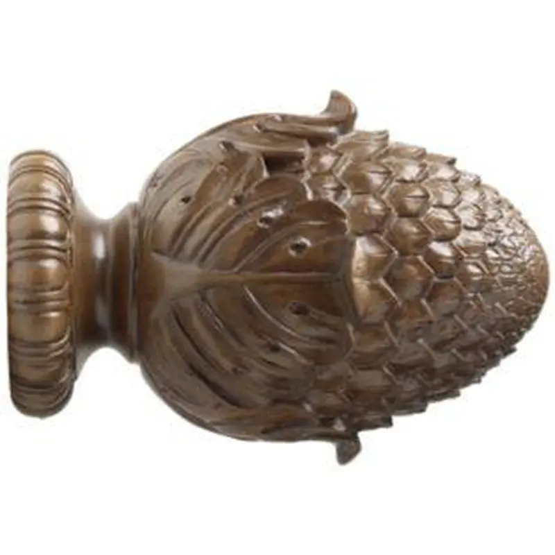 2" Wood Trends Oakleaf Cone Finial - 827 - Hazelnut