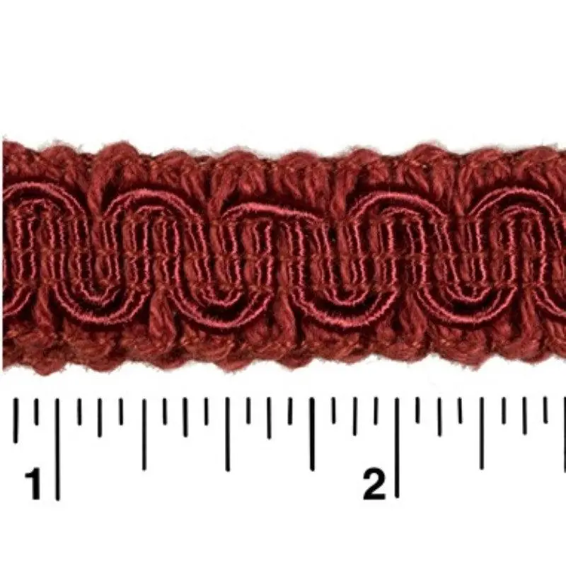 Rayon Scroll Gimp - J19 Chinese Red 36 Yards