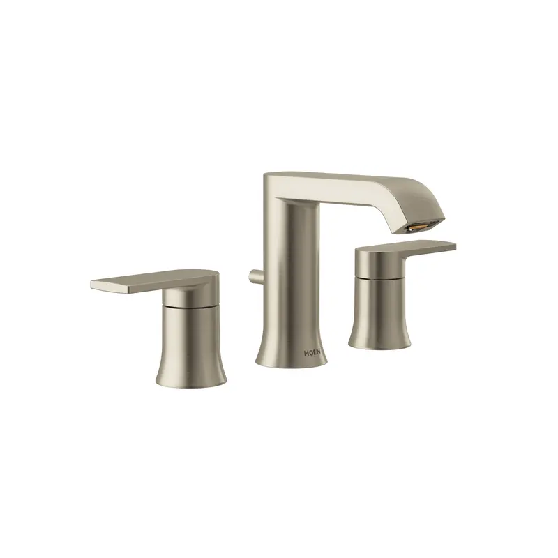 Genta Chrome Two-Handle Low Arc Bathroom FaucetChrome