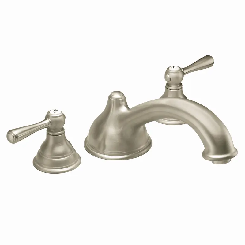 Kingsley Chrome Two-Handle Low Arc Roman Tub FaucetChrome