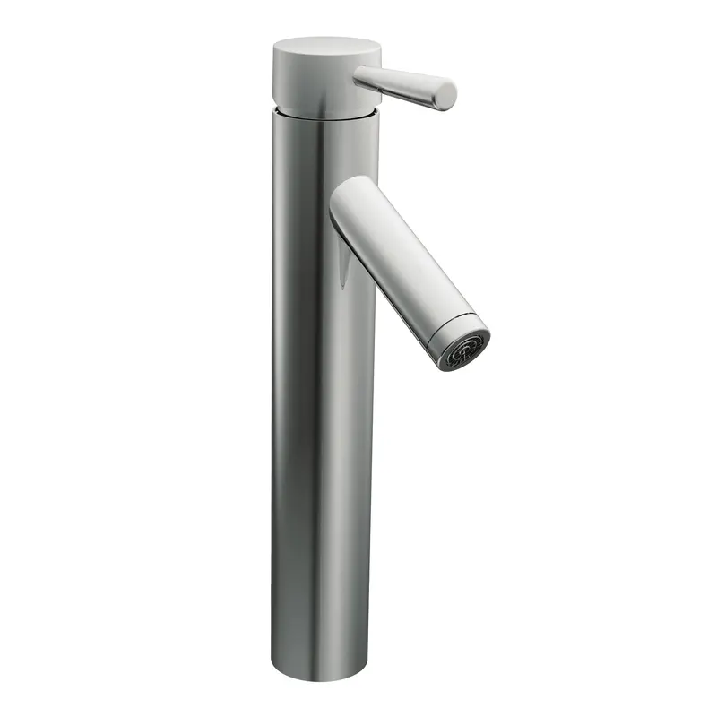 Level Chrome One-Handle Low Arc Vessel Bathroom FaucetChrome