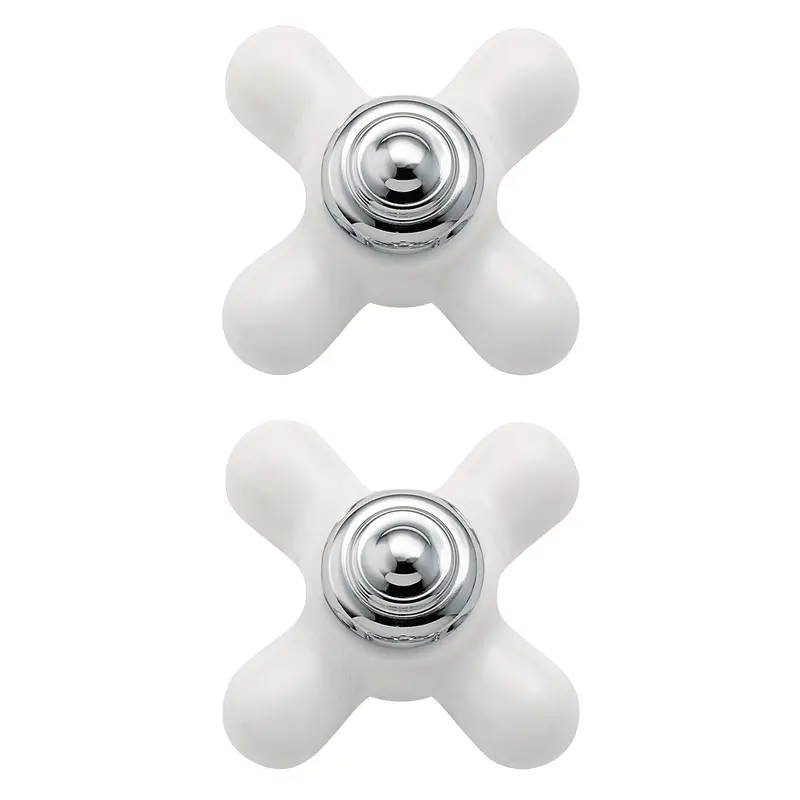 Monticello Porcelain/chrome Replacement Handle Knob InsertPorcelain/Chrome