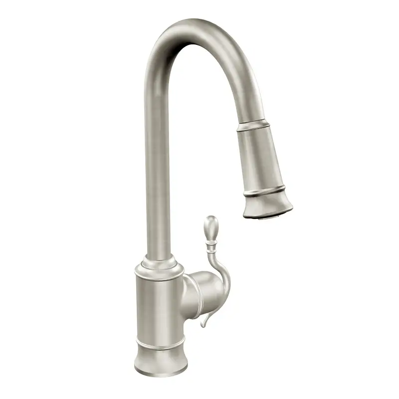 Woodmere Chrome One-Handle High Arc Pulldown Kitchen FaucetChrome