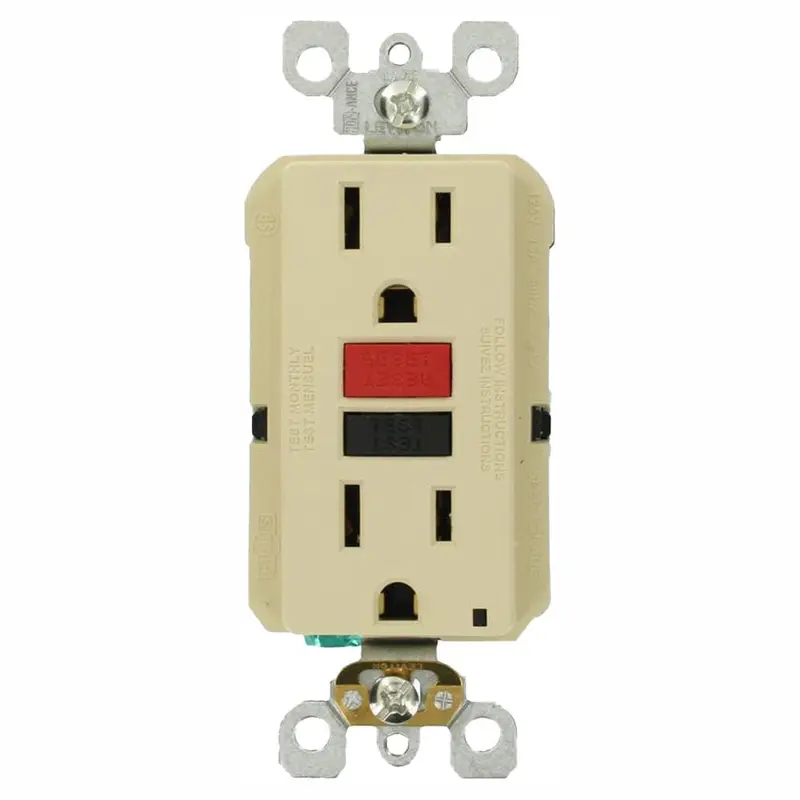 15 Amp Self-Test SmartlockPro Slim Duplex GFCI Outlet, Ivory (3-Pack)Gray / .3 / 3