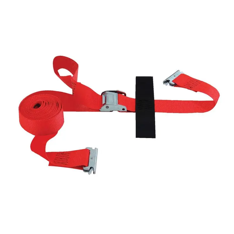 16 ft. x 2 in. Logistic Cam Buckle E-Strap with Hook and Loop Storage Fastener in Red