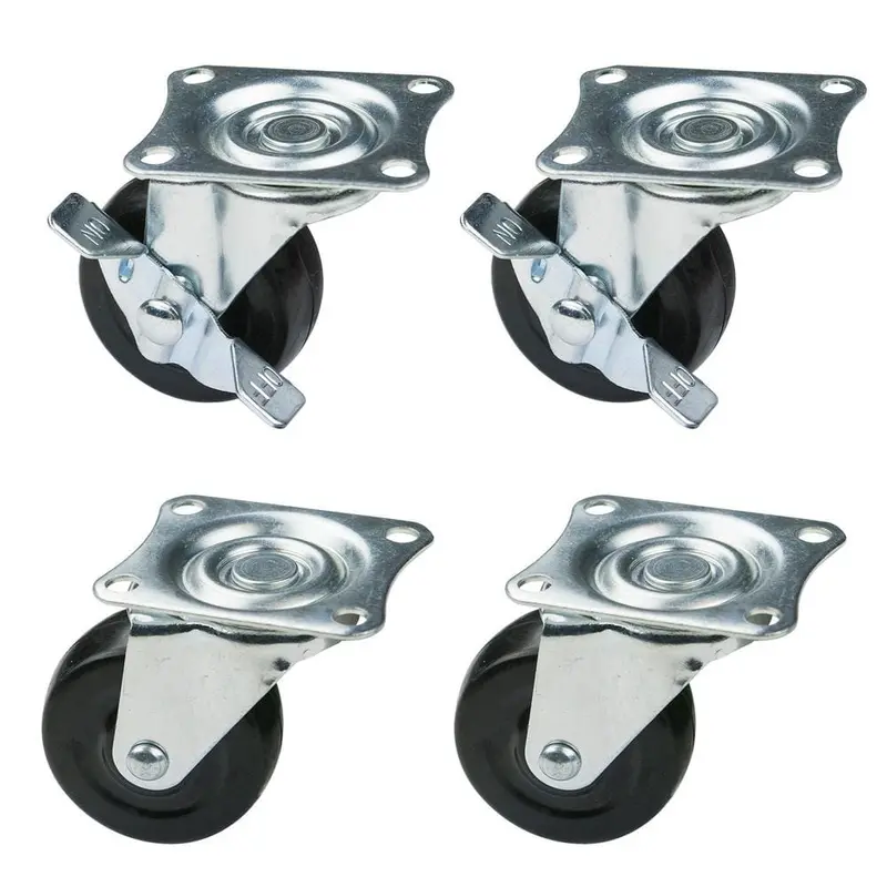 2 in. Low Profile Rubber Swivel Plate Casters (4-Pack)1.41 / each