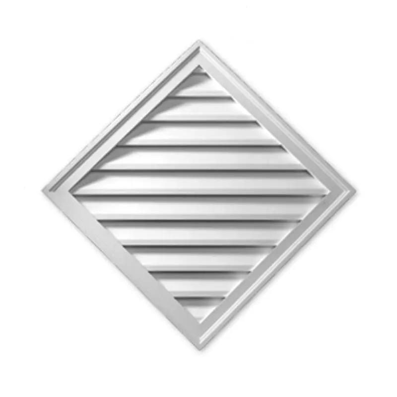 24 in. x 24 in. Diamond White Polyurethane Weather Resistant Gable Louver Vent5.4 / each