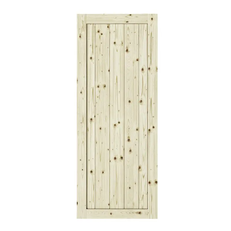 26 in. x 84 in. Rustic1-Panel Unfinished Knotty Pine Interior Barn Door Slab33 / each