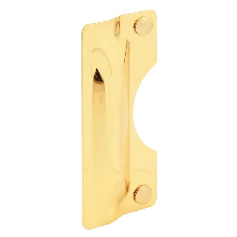 3 in. x 7 in. Bright Brass Plated Steel Outswing Latch Guard