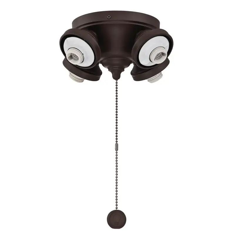 4-Light Oil-Rubbed Bronze Ceiling Fan Fitter LED Light Kiteach