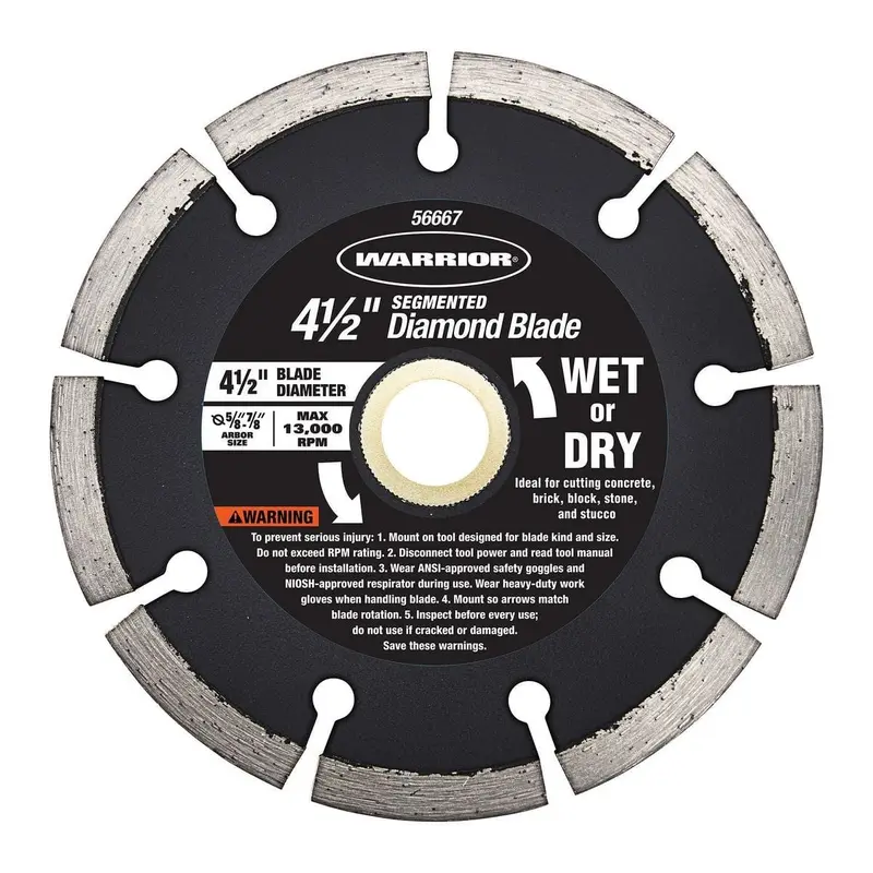 4-1/2 in.  Segmented Wet/Dry  Cut Diamond Blade