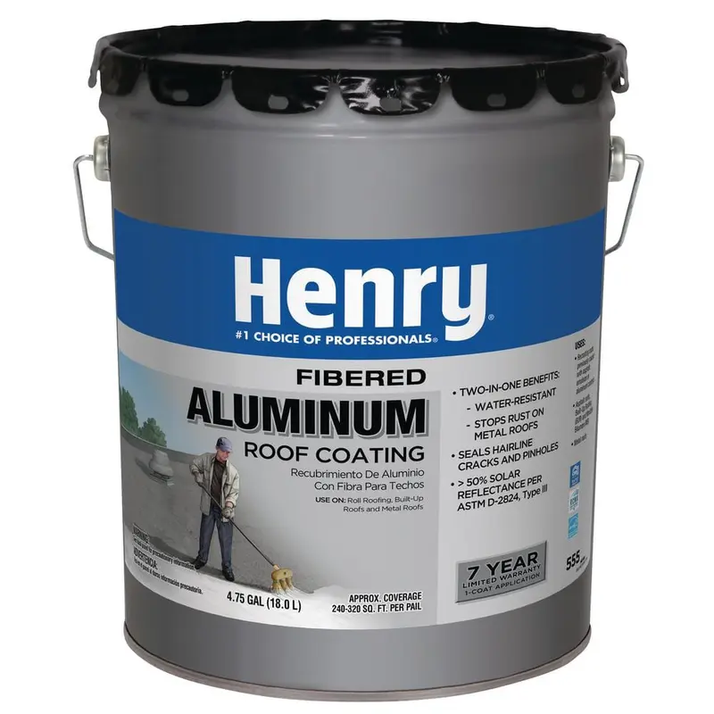 4.75 Gal. Premium Fibered Aluminum Reflective Roof Coating40 / 4.75