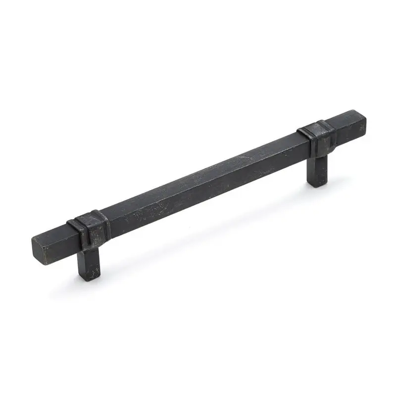 6-5/16 in. (160 mm) Center-to-Center Matte Black Iron Contemporary Drawer Pull0.72 / each