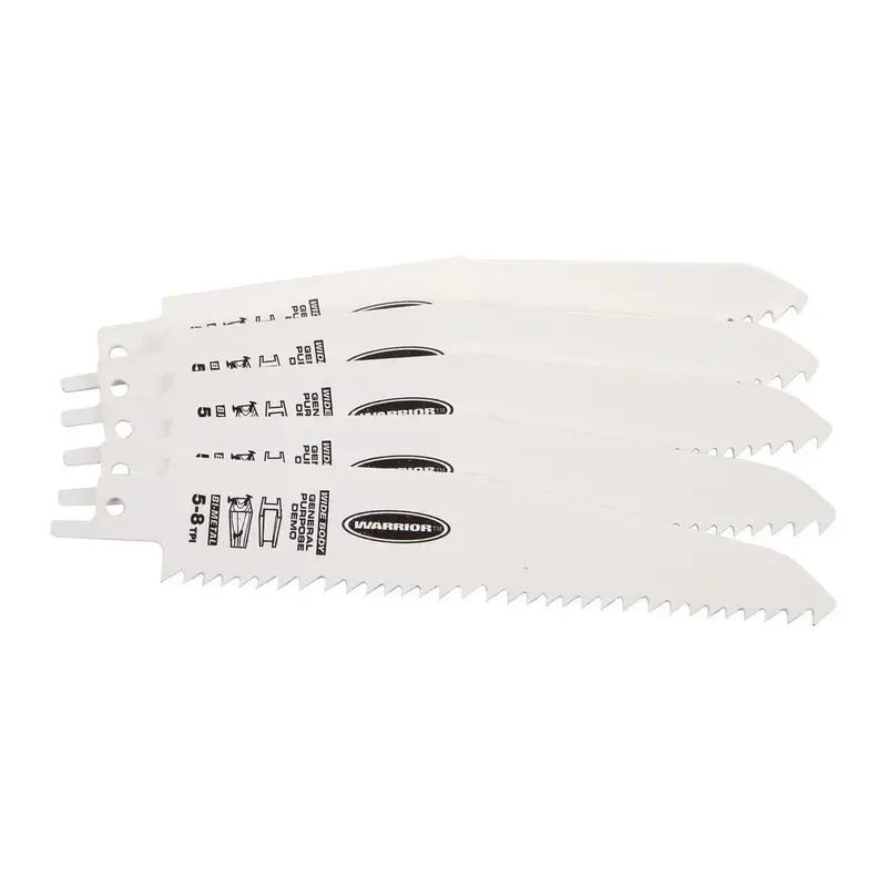 6 in. 5-8 TPI General Purpose / Demolition  Reciprocating Saw Blades, 5 Pk.