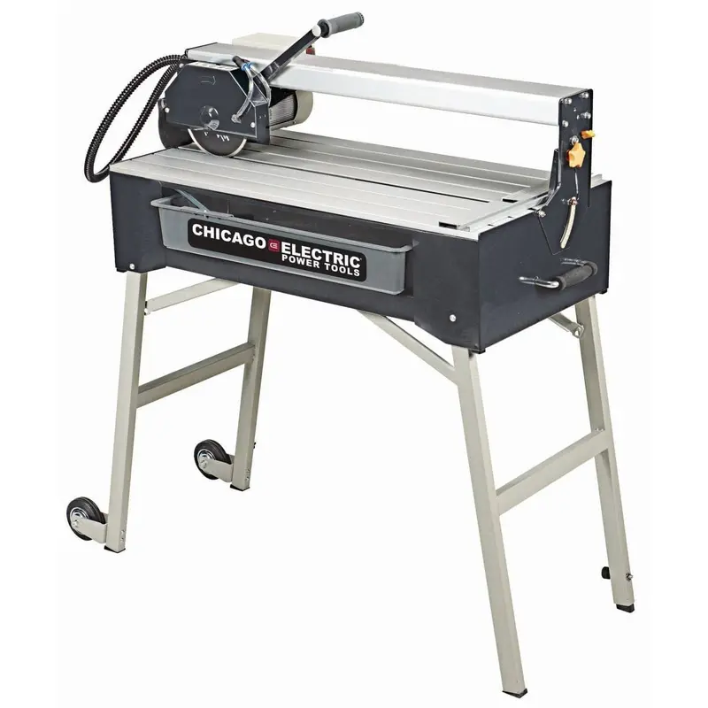 7 in. 1.5 HP Bridge Wet Cut Tile Saw with Stand