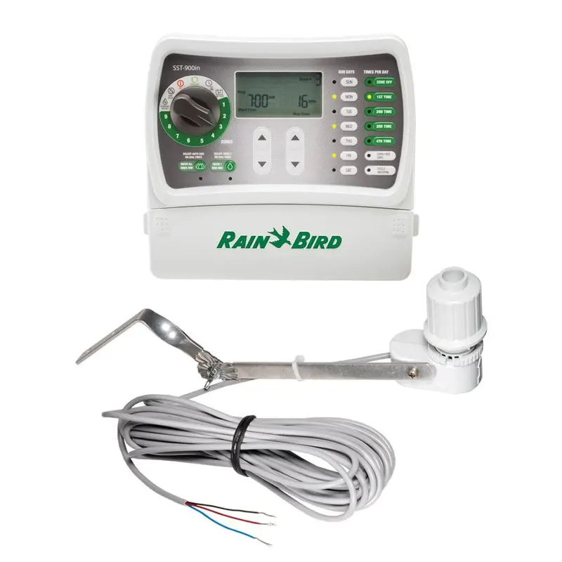 9-Station Indoor Simple-To-Set Irrigation Timer and Wired Rain Sensor Bundle2.1 / each