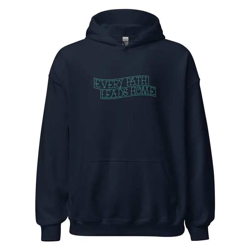 Every Path Leads Home Unisex HoodieIndigo Blue / S