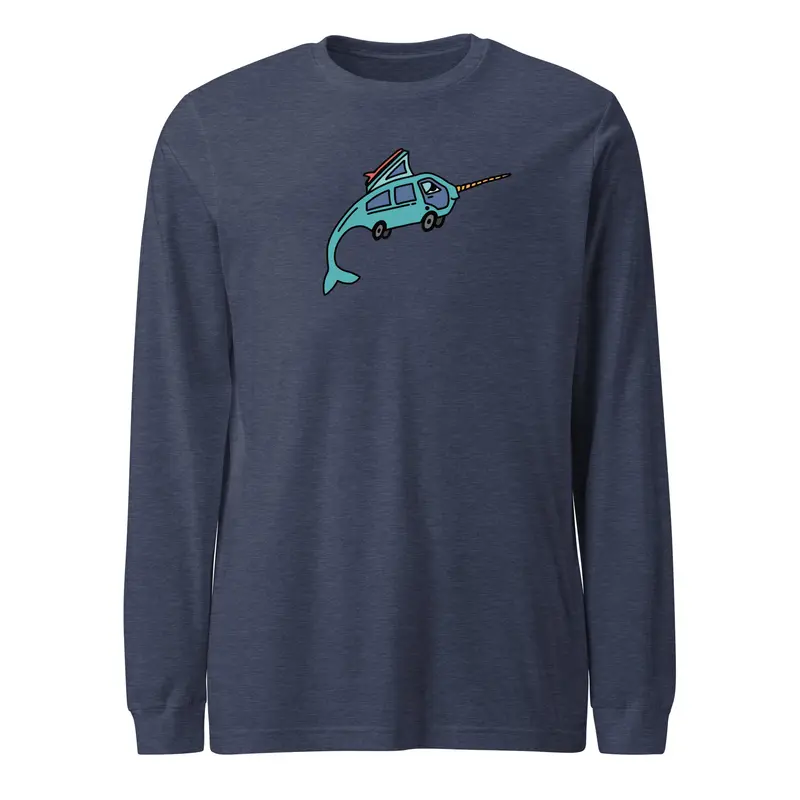 Narwhal Ned Long Sleeve T-ShirtBlack (Heather) / XS